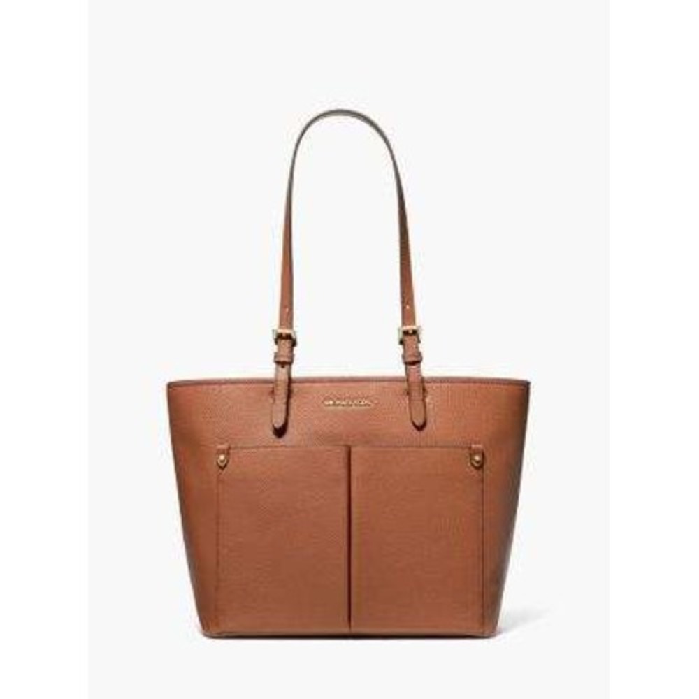 Michael Kors Jet Set Medium Pocket Tote Bag Luggage‎ Brown 35F3GTVT8B
